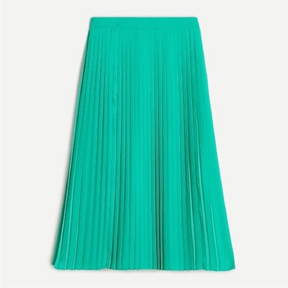 J. Crew Dresses & Skirts - J. CREW Kelly Green Pleated MIDI Skirt Size 00